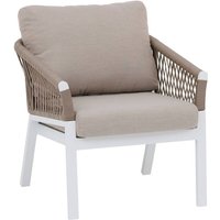 Garten-Lounge-Sessel Oriengo Taupe & Weiß - Hespéride - Taupe / Weiß von HESPERIDE