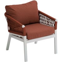 Garten-Lounge-Sessel Oriengo Ziegel & Weiß - Hespéride - Ziegel / Weiß von HESPERIDE