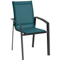 Hesperide - Stapelbarer Gartensessel Axant Entenblau & Graphit - Hespéride von HESPERIDE