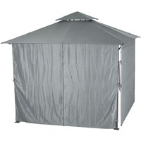 Gartenlauben-Vorhänge Amalya Schiefergrau - Für Amalya 3 x 3 m (2 Vorhänge) - Hespéride von HESPERIDE
