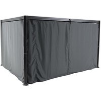 Hesperide - Gartenlauben-Vorhänge Belize Schiefergrau - Für Belize 4 x 3 m (4 Vorhänge) - Hespéride von HESPERIDE