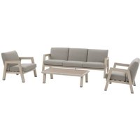 Gartenmöbel Axiome Lehm 5-Sitzer aus Aluminium-Texalin und Olefin - Hespéride von HESPERIDE