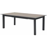 Hesperide - Ausziehbarer Gartentisch Allure in Muskatnussbaumoptik und Graphitgrau - 12 Plätze - Hespéride von HESPERIDE