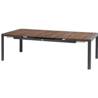 Hesperide - Ausziehbarer Gartentisch Paradize Nussbaum & Graphit 12-Sitzer aus Aluminium und Akazie - Hespéride von HESPERIDE