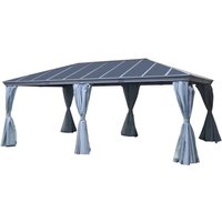 Hesperide - Freistehende Pergola Belize graphit 3,6 x 6m aus Aluminium und Polycarbonat - Hespéride von HESPERIDE