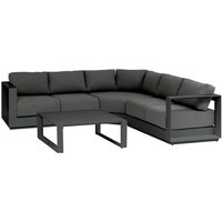 Garten-Ecksofa Allure Graphit - 5 Sitze - Hespéride - Zebranograu / Graphit von HESPERIDE