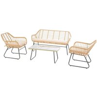 Hesperide - Gartengarnitur Lambada Sésame mit rechteckigem Couchtisch - 4 Plätze - Hespéride Hesperide - Gartengarnitur Lambada Sésame mit rechteckigem Couchtisch - 4 Plätze - Hespéride von HESPERIDE