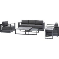 Hesperide - Gartenmöbel Allure Graphit 5-Sitzer aus Aluminium und Polyester - Hespéride von HESPERIDE