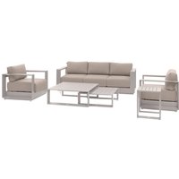 Hesperide - Gartenmöbel Allure Hafer 5-Sitzer aus Aluminium und Polyester - Hespéride von HESPERIDE