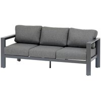 Gartensofa Evasion graphit 3-Sitzer aus Polyester und Aluminium - Hespéride von HESPERIDE