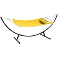 Gepolsterte Hängematte Akio in Senfgelb - 190 x 140 cm - Polyester, fsc® - Hespéride von HESPERIDE