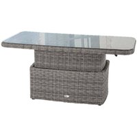 Höhenverstellbarer rechteckiger Garten-Couchtisch Mooréa Terre d'ombre - Hespéride von HESPERIDE