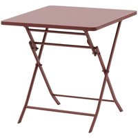 Hesperide - Klappbarer quadratischer Gartentisch Greensboro weinrot 2-Sitzer aus Stahl - Hespéride von HESPERIDE