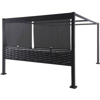 Hesperide - Markisenset für Gartenlaube Zalya graphit 3m - 2 Markisen + 2 halbe Zierpaneele - Hespéride von HESPERIDE