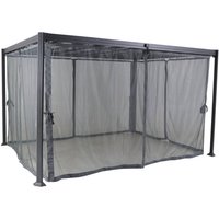 Hesperide - Mückennetz für Gartenlaube Belize Schiefergrau - Für Belize mit Lattenrost 3 x 3,8 m (4 Mückennetz) - Hespéride von HESPERIDE