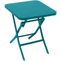 Hesperide - Quadratischer Gartenbeistelltisch Greensboro in Blaugrün - 40 × 40 cm - Hespéride von HESPERIDE