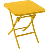 Hesperide - Quadratischer Gartenbeistelltisch Greensboro in Senfgelb - 40 × 40 cm - Hespéride von HESPERIDE