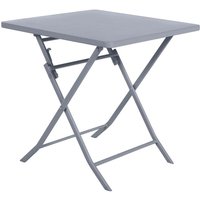 Quadratischer klappbarer Gartentisch Greensboro Quarzgrau - 2 Plätze - Hespéride von HESPERIDE