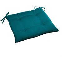 Quadratisches Stuhlkissen 4 Punkte Korai Entenblau - 40 × 40 × 4 cm - Hespéride - Blaue Ente von HESPERIDE