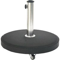 Hesperide - Runder Sonnenschirmständer mit Rädern Schwarz - 25 kg - Hespéride von HESPERIDE
