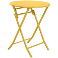 Runder klappbarer Gartentisch Greensboro Senfgelb - 2 Plätze - Hespéride von HESPERIDE