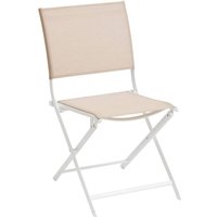 Hesperide - Set mit 4 klappbaren Gartenstühlen Axant Leinen & Weiß - Hespéride von HESPERIDE