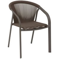 Stapelbarer Gartensessel riu Wenge & Praliné - Epoxidbeschichtetes Aluminium - Hespéride Stapelbarer Gartensessel riu Wenge & Praliné - Epoxidbeschichtetes Aluminium - Hespéride von HESPERIDE