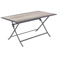 Hesperide - Rechteckiger klappbarer Gartentisch Azua Rauchgrau - 6 Plätze - Hespéride von HESPERIDE