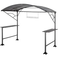 Grillüberdachung Neiba in Graphitgrau - 2,96 × 1,5 m - Hespéride von HESPERIDE