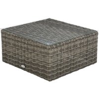Hesperide - Quadratischer Garten-couchtischMooréa Terre d'ombre - 72 × 72 × 36 cm - Hespéride von HESPERIDE