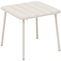 Hesperide - Quadratischer Garten-Beistelltisch phuket Lehmfarben - 45 x 45 x 41 cm - Epoxidbeschichteter Stahl - Hespéride von HESPERIDE
