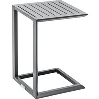 Hesperide - Quadratischer Gartenbeistelltisch Évasion in Graphitgrau - 38 × 38 cm - Hespéride von HESPERIDE