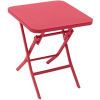 Hesperide - Quadratischer Gartenbeistelltisch Greensboro in Johannisbeerrot - 40 × 40 cm - Hespéride von HESPERIDE