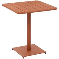 Quadratischer Gartentisch phuket Bernsteinfarben - 2 Plätze - epoxidbeschichteter Stahl - verstärkte Rostschutzbehandlung - Hespéride von HESPERIDE