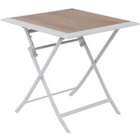 Quadratischer Klappbarer Gartentisch Azua Houblon & Weiß - 2 Plätze - Hespéride von HESPERIDE