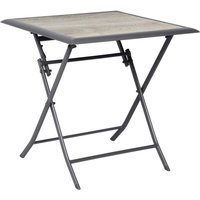 Quadratischer klappbarer Gartentisch Azua Rauchgrau - 4 Plätze - Hespéride von HESPERIDE