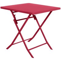Quadratischer klappbarer Gartentisch Greensboro Granatapfelrot - 2 Plätze - Hespéride von HESPERIDE