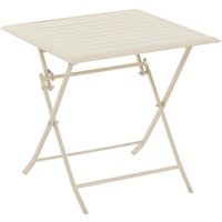 Hesperide - Quadratischer klappbarer Gartentisch azua Lehmfarben - 2 Plätze - epoxidbeschichtetes Aluminium - Hespéride von HESPERIDE