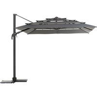 Hesperide - Rechteckiger Ampelschirm melhia Anthrazit - 4 x 3 m - Aluminium - Stahl - Polyester - Hespéride von HESPERIDE