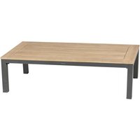 Rechteckiger Garten-Couchtisch Emperia Graphitgrau - 130 x 69 x 36 cm - Epoxidbeschichtetes Aluminium, FSC® - Hespéride von HESPERIDE