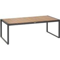 Rechteckiger Gartentisch lensia Eukalyptus & Graphit - 8 Plätze - Epoxidbeschichtetes Aluminium - FSC®-zertifiziertes Eukalyptusholz - Hespéride von HESPERIDE