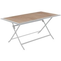 Hesperide - Rechteckiger Klappbarer Gartentisch Azua Houblon & Weiß - 6 Sitze - Hespéride von HESPERIDE