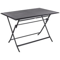 Rechteckiger klappbarer Gartentisch Azua in Graphitgrau - 4 Plätze - Hespéride von HESPERIDE