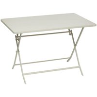 Rechteckiger klappbarer Gartentisch GREENSBORO Lehmfarben - 4 Plätze - epoxidbeschichteter Stahl - verstärkte Rostschutzbehandlung Rechteckiger klappbarer Gartentisch GREENSBORO Lehmfarben - 4 Plätze - epoxidbeschichteter Stahl - verstärkte Rostschutzbehandlung von HESPERIDE