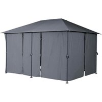 Gartenlauben-Vorhänge Santorini und Thira in Schiefergrau - Für Santorini 4 × 3 m (6 Vorhänge) - Hespéride von HESPERIDE