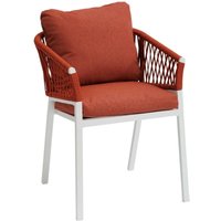 Set mit 2 Gartensesseln Oriengo Ziegel & Weiß - Hespéride von HESPERIDE