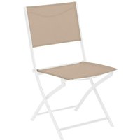 Hesperide - Set mit 4 klappbaren Gartenstühlen Modula Leinen & Weiß - Hespéride von HESPERIDE