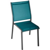Hesperide - Stapelbarer Gartenstuhl Essentia Entenblau & Graphit - Hespéride von HESPERIDE
