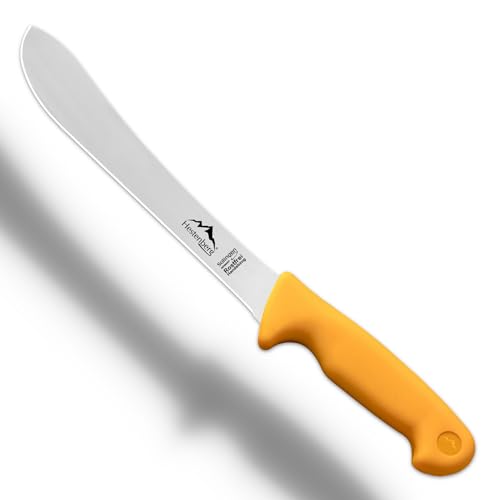 HESTENBERG Solingen Germany Rindschlachter in Gelb, geeignet als Metzgermesser, Schlachtmesser & Fleischmesser (8") von HESTENBERG