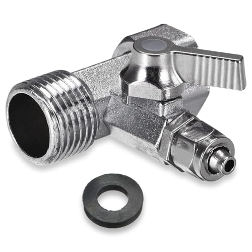 HESUSUSI Wasseranschluss Adapter T-stück 3/8 X 3/8 X 1/4 Schlauch Wasseranschluss Gartenschlauch Verteiler Wasserhahn Absperrhahn Absperrventil Adapter Wasserhahn Zum Anschluss Von 2 Geräten von HESUSUSI